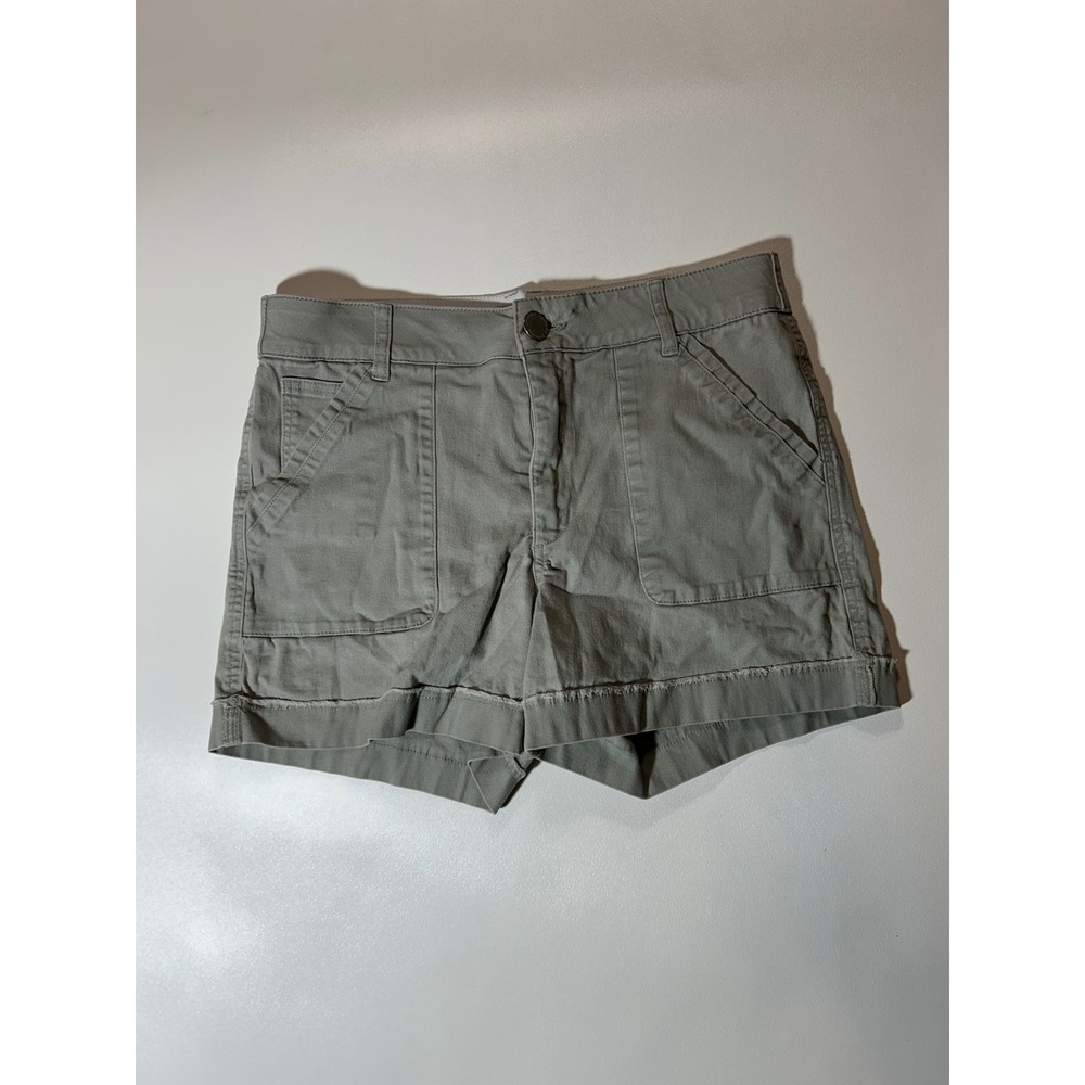 Democracy Utility Shorts Womens 12 Olive Green Excellent Ab Technology Cuffed
